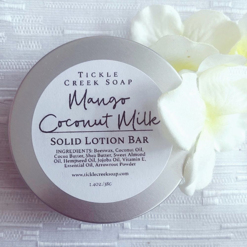 Organic Solid Lotion Bar-Mango Coconut Milk